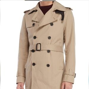 Sandro Cotton Trench Coat Double Breasted Jacket